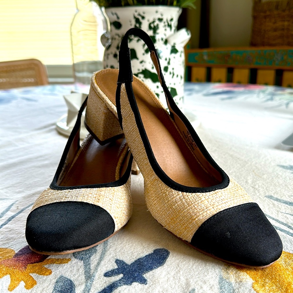 ASOS sling back shoes.